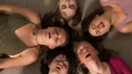 Group Friends Orgasm Together