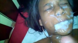 Ebony teen thot suckin multiple dicks and takin cmshots 2 the face