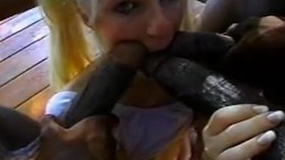 Pale white teen gets her asshole stretched by giant black cocks