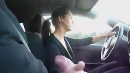 21yr old Crystal giving a handjob while driving